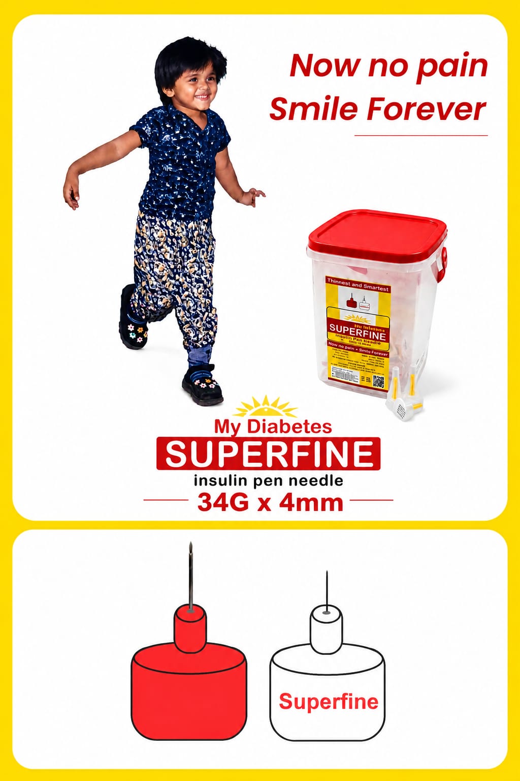 Super Nova Superfine 32G Pen Needle Packaging - Best Pen Needles Manufacturer in Ahmedabad Gujarat